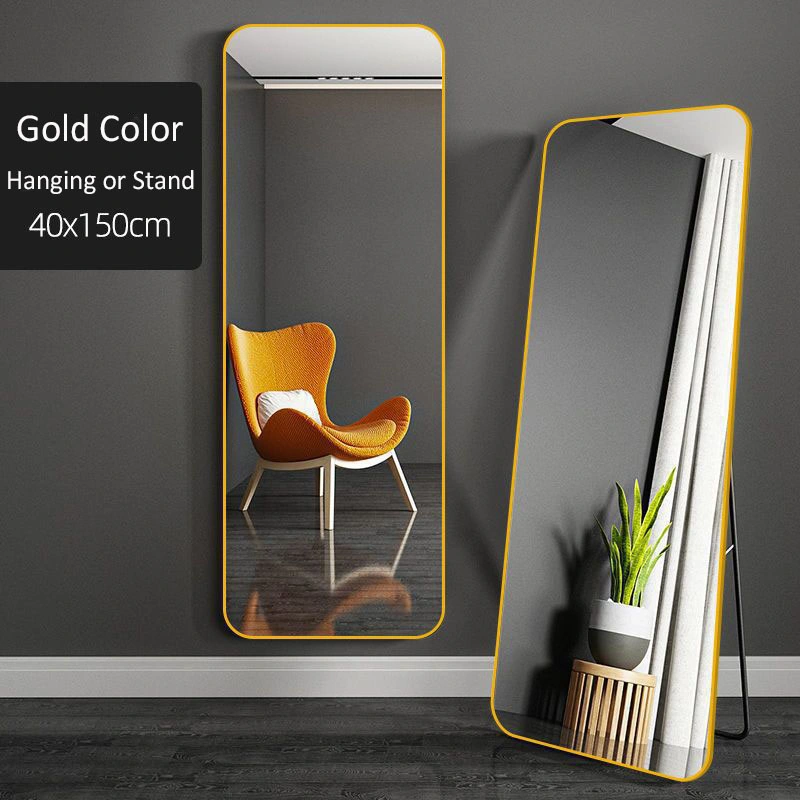 Standing or Wall Mounted Stepless Dimming Smart Touch Screen with LED Full Body Length Dressing Mirror