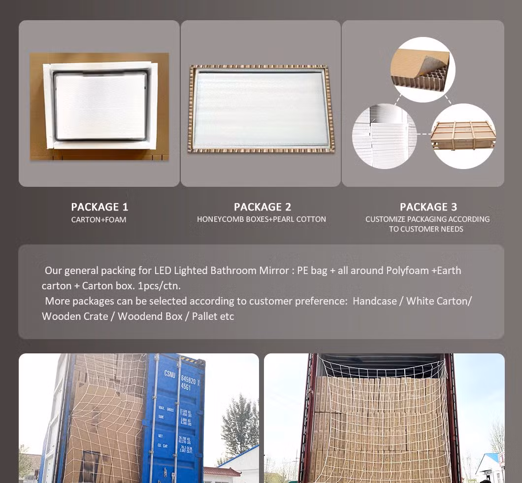 Frameless Home Decoration Modern Style Wall-Mounted Smart Bathroom Arched LED Mirror Backlit Adjustable Intelligent Touch