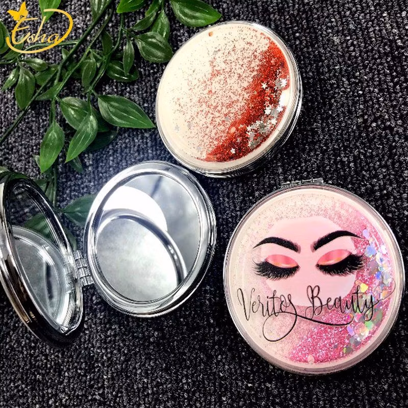 Custom Logo Cute Pocket Round Mini Makeup for Ladies Magic Mirror Wholesale Vanity Mirror