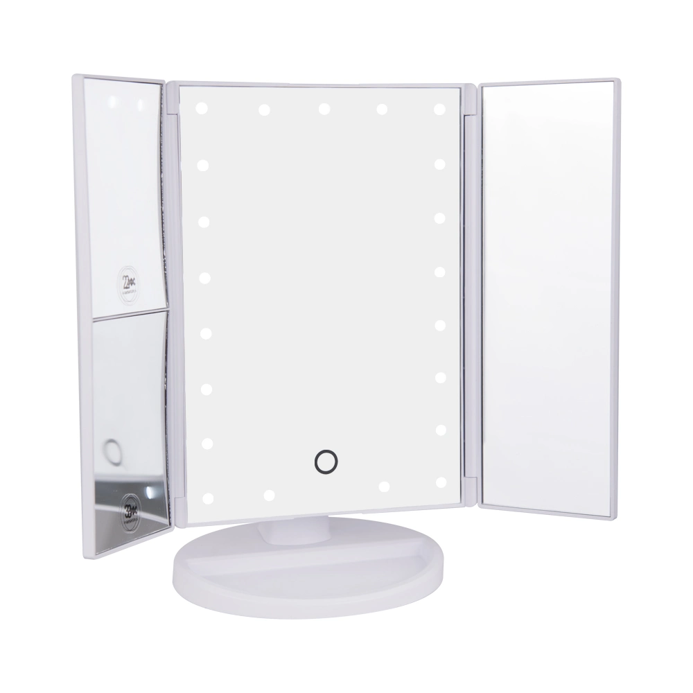 Hot Selling Trifold 3 Sides LED Cosmetic Mirror with Light