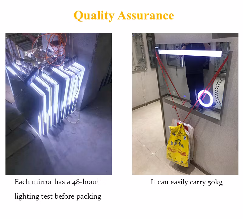 Energy Saving Bathroom Wall Mounted Makeup Light Mirror Smart Hotel Illuminated LED Mirror