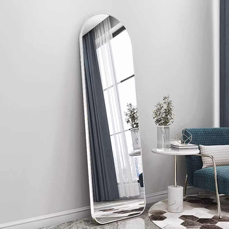 Large Anti-Explosion Dressing Mirror Aluminium Framed Oversize Free Standing Floor Full Length Mirror