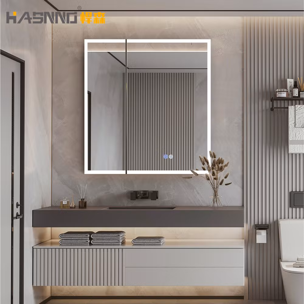 60cm Round Back Lit LED Lighted Bathroom Wall Mirror Thickness 35mm Circular No Edge Frameless LED Mirror