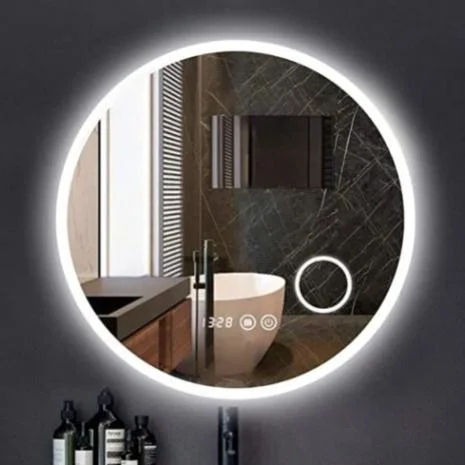 Jh Glass Smart Round Lighted Mirror Wall Decorative Mirror with Different Size