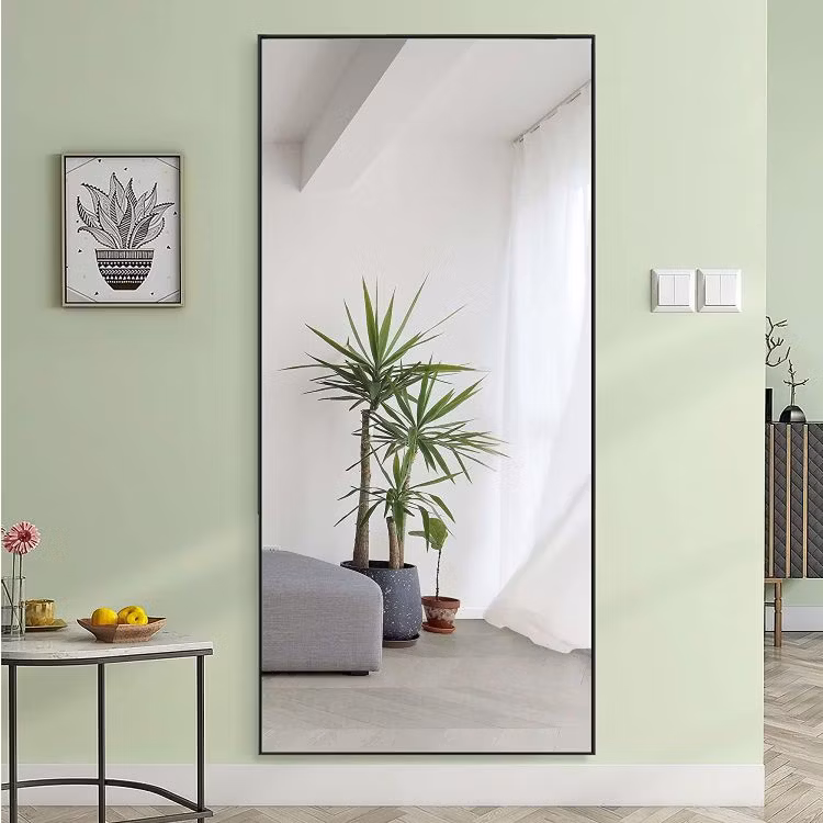 Large Anti-Explosion Dressing Mirror Aluminium Framed Oversize Free Standing Floor Full Length Mirror