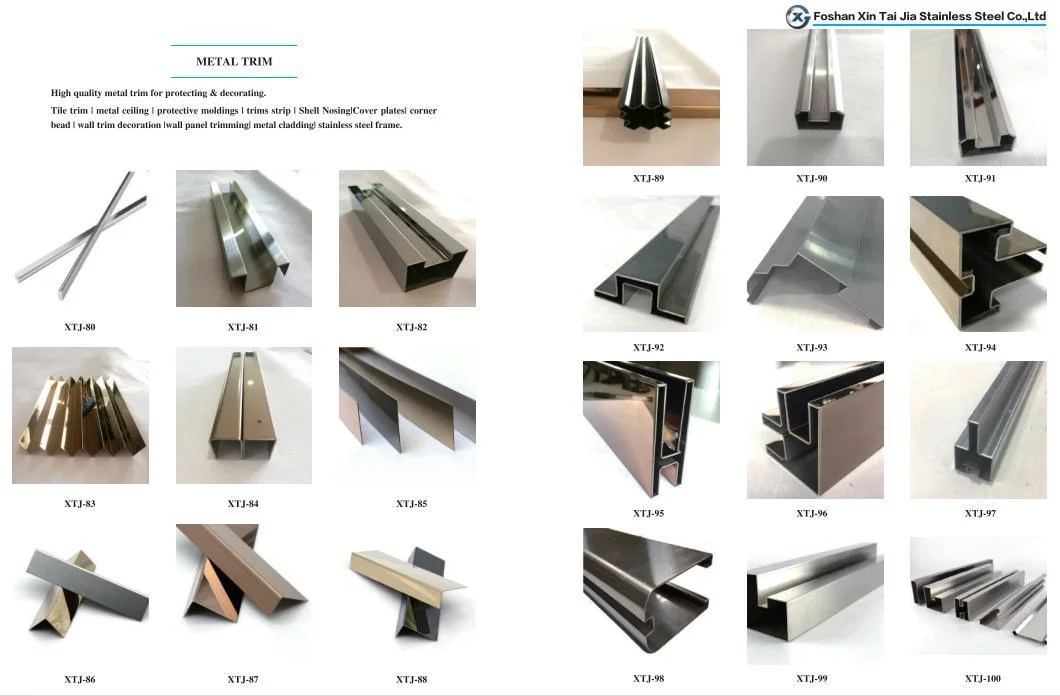 China Hot Sale Ceramic Floors Walls Metal Tile Edge Trim Stainless Steel Skirting