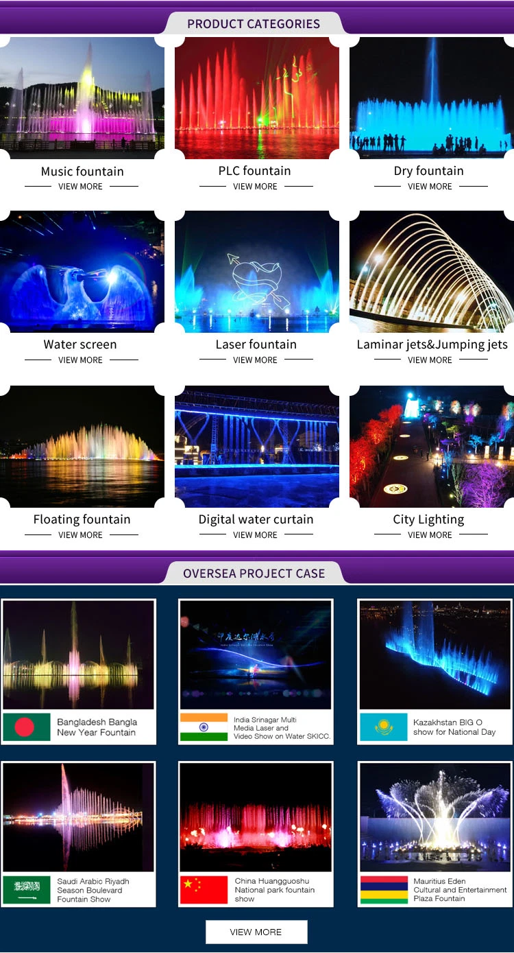 Fountain Supplier Huge Musical Dancing Floor Dry Water Fountains