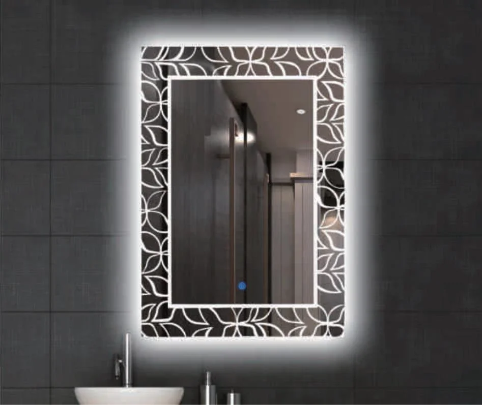 Salon Stand Bathroom Mirrors Silver Wooden Mirror Wall Mirror