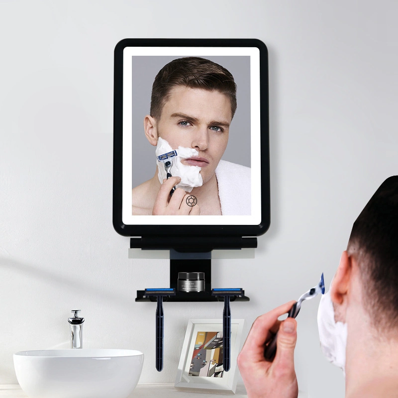 Smart Shaving Mirror with Light Wall-Mounted No Punching Shaving Mirror