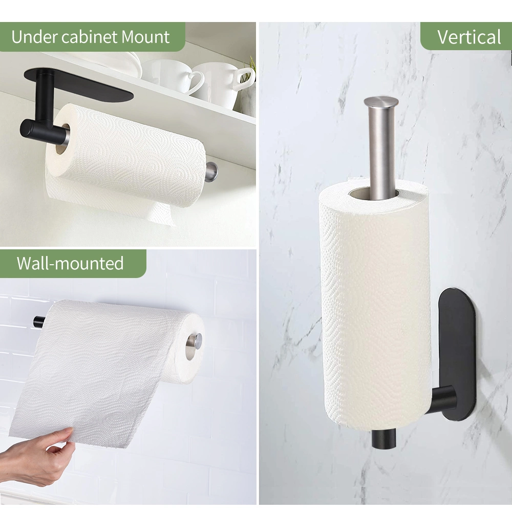 Wall Mounted Stainless Steel Hanger Kitchen Metal Paper Towel Holder