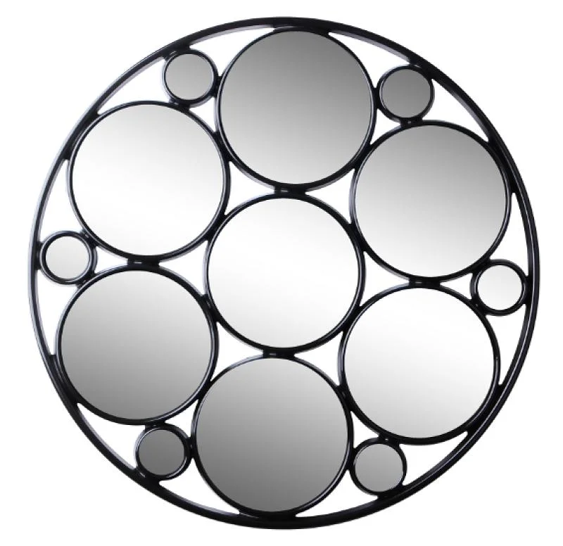 Black Round Wall Mirror Circle Mirror for Home Decor