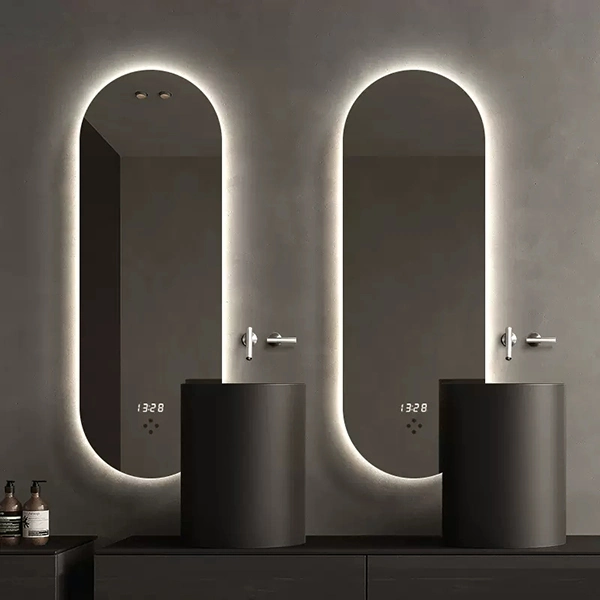 Wall Mounted Half Round Bathroom Wall Mirror Smart Mirror Large Half Moon LED Mirror with High Quality