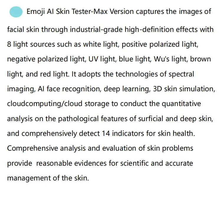 Beauty Salon Use Bitmoji Ai Image Facial Detector Skin Analyzer Magic Mirror Machine Skin Testing Analysis Machine