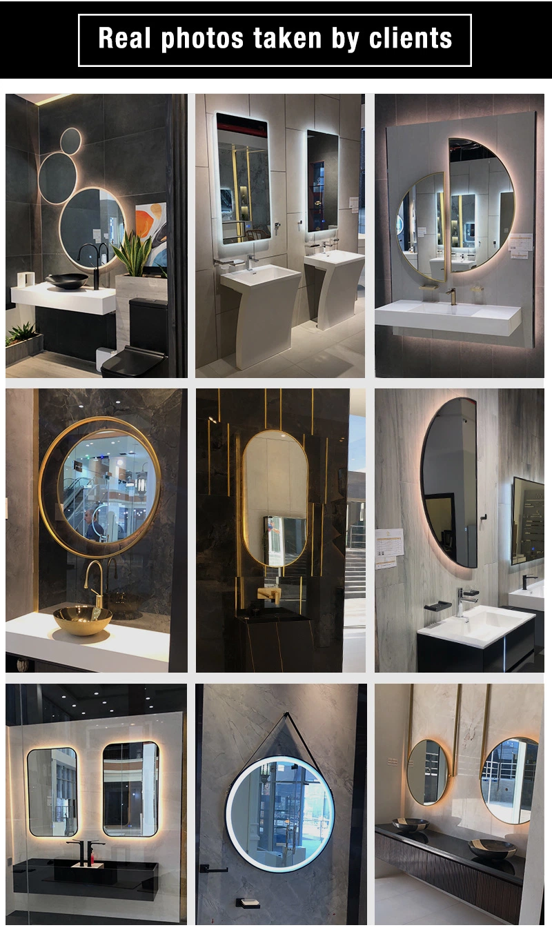 LED Mirror with Shelf LED Bathroom Vanity Mirror with Shelf