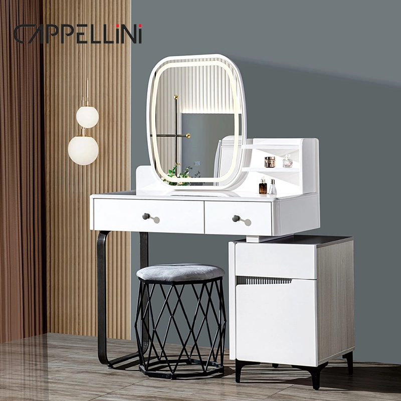 Wholesale Modern Design Makeup Vanities Wooden Vanity Dresser Home Furniture LED Light Dressing Table for Bedroom