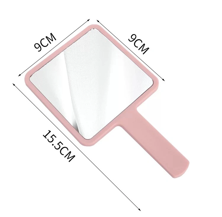 Wholesale Price Mini Makeup Mirror Logo Printing White Black Pink Hand Mirror