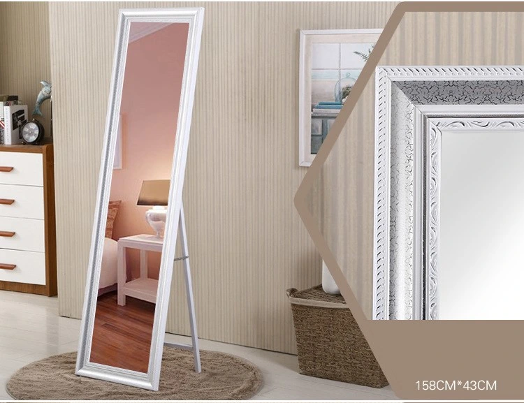 Nordic Style Foldable Bracket Furniture Hotel Wood Full-Length Floor Mirror