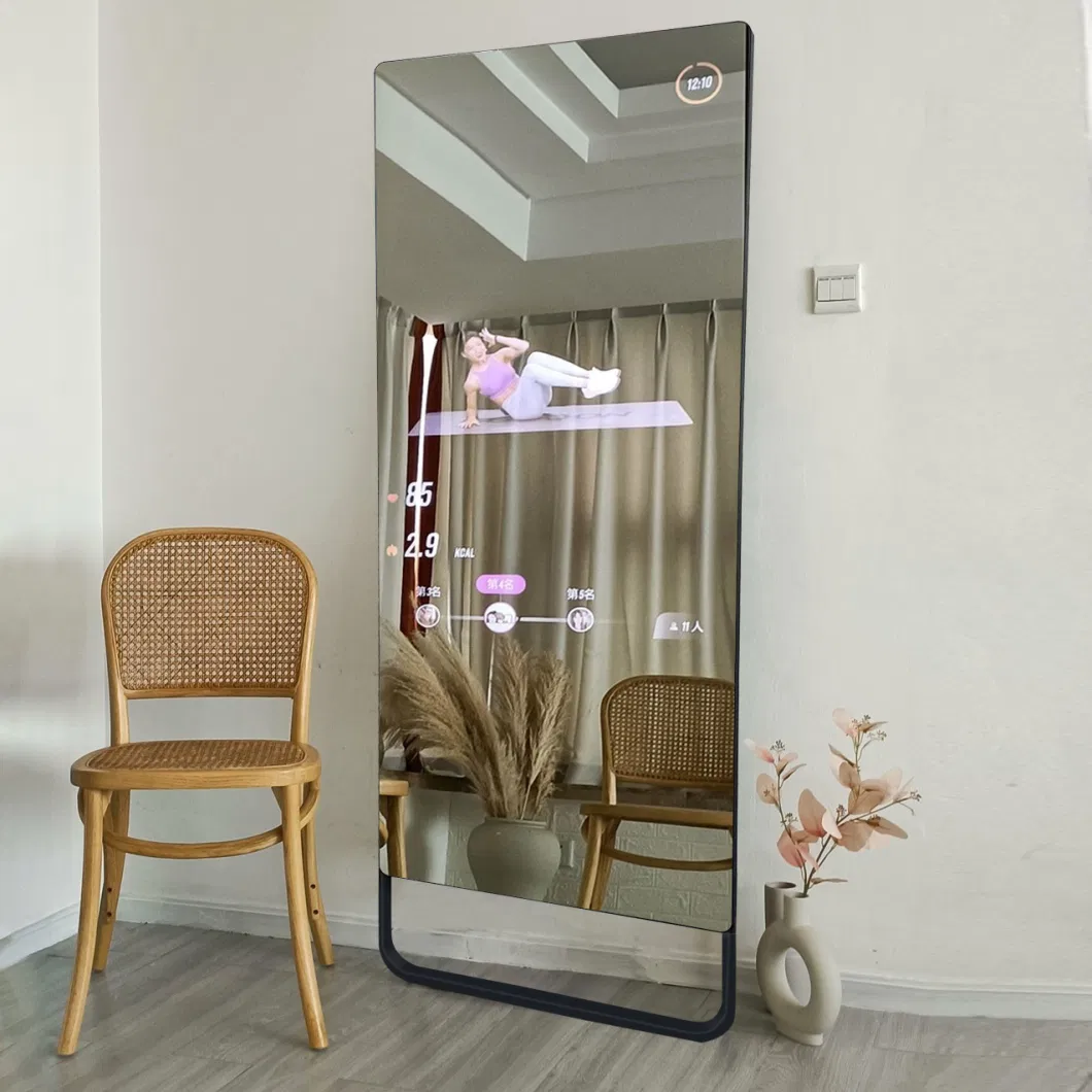 Floor Standing Ad Player Ultra Thin Mirror Full Body Smart LCD Digital Mirror