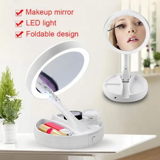 2018 Newly Professional 10X Magnifying Foldable LED Mirror