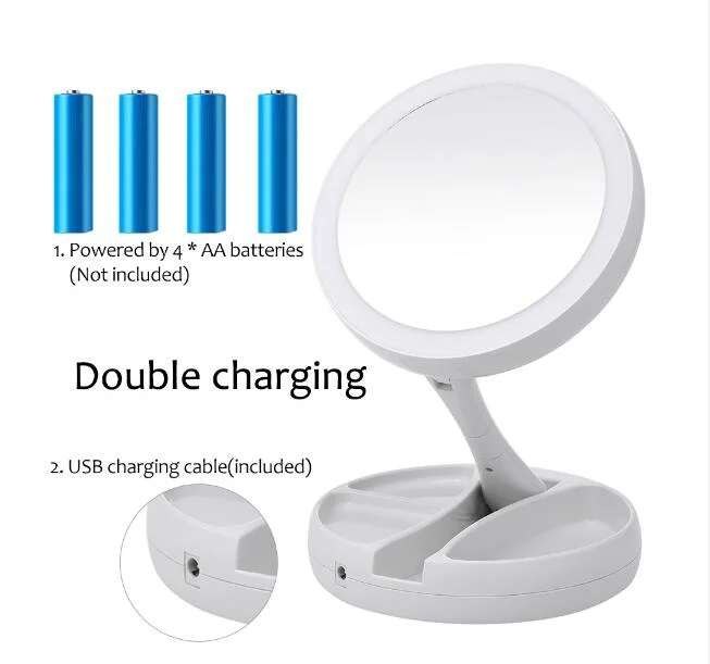 2018 Newly Professional 10X Magnifying Foldable LED Mirror