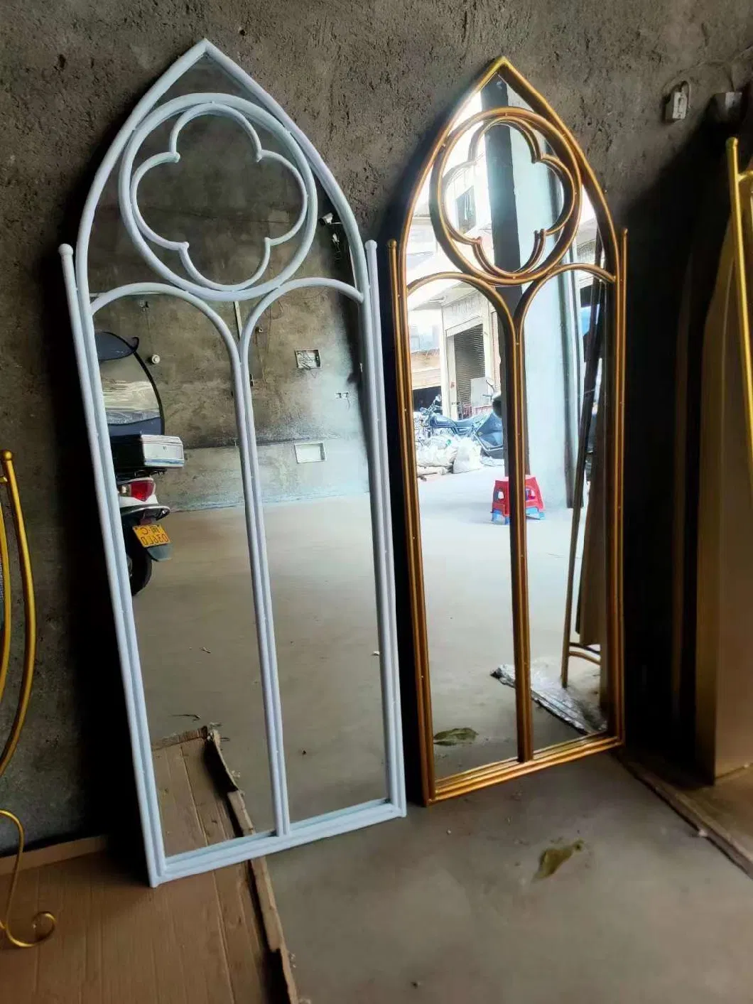 Retro Floor Standing Full Body Mirror Antique Home Room Decor Living Room Bedroom Dressing Mirror