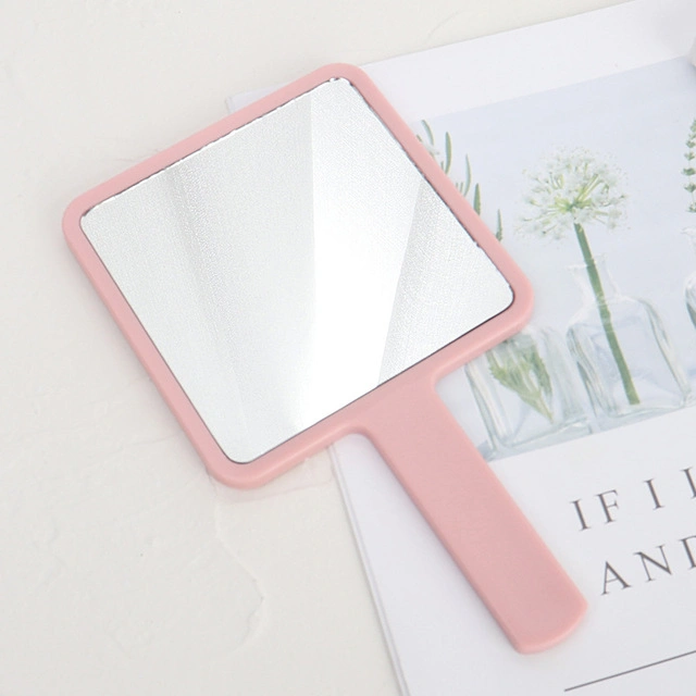 Wholesale Price Mini Makeup Mirror Logo Printing White Black Pink Hand Mirror