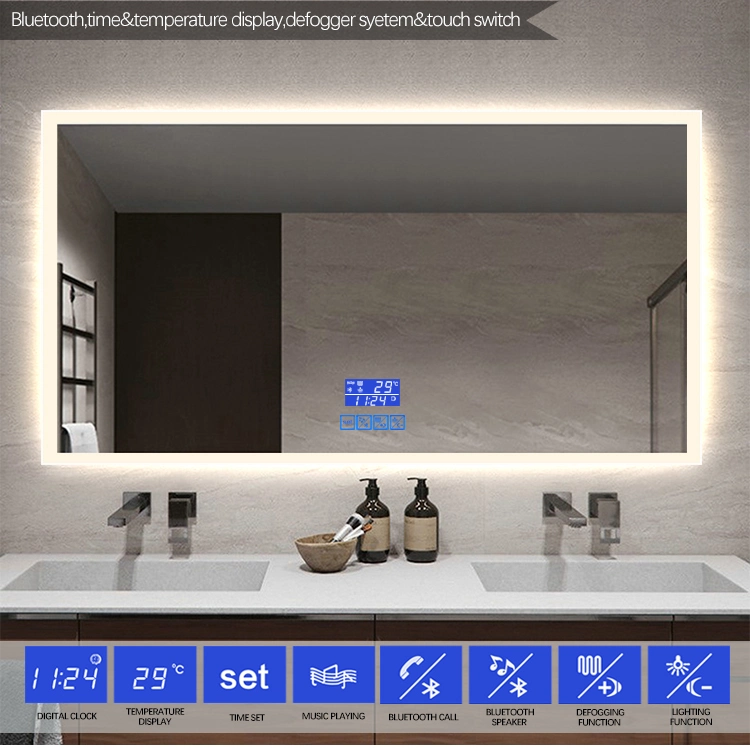 Decorative Wall Mount Hotel Shower Wash Basin Bath Bathroom LED Vanity Mirror