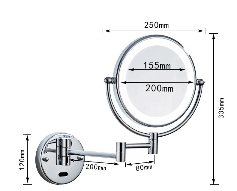 Greenfrom 1X 3X Hotel Mirror Double Sides Bathroom Wall Mounted Magnifying Mirror