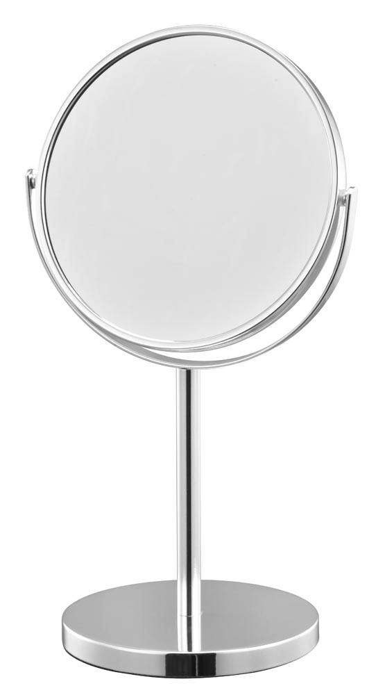 Household Bath Steel Chrome Plated Standing Cosmetic Mirror