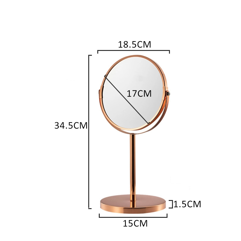 Customized Makeup Mirror Retro Desktop Dressing Table Bathroom 7 Inch 2X/3X/5X Magnifying Beauty Golden Makeup Mirror