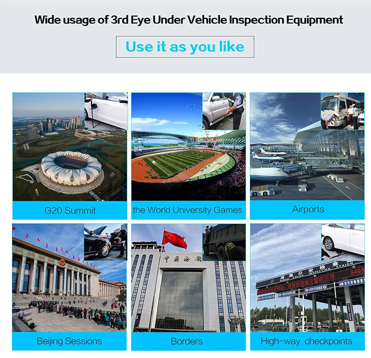 CE/FCC Approved Portable 2m Telescopic Pole Camera Under Vehicle Inspection Camera Ssytem