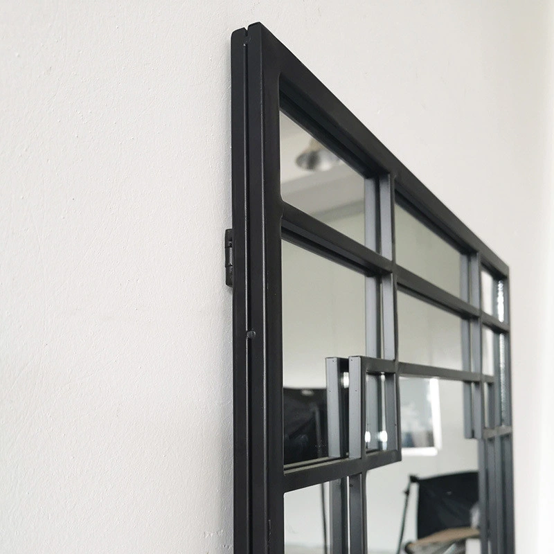 Rectangular Black Frame Decorative European Minimalist Wall Dress Creative Metal Mirror