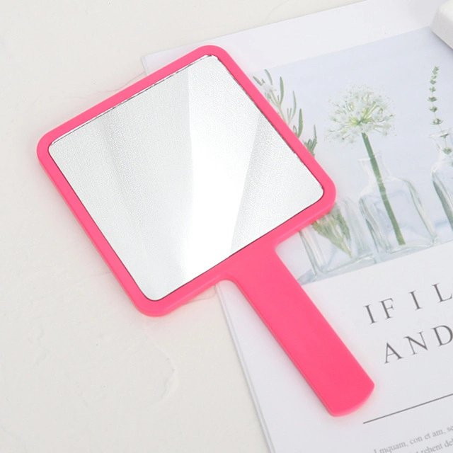 Wholesale Price Mini Makeup Mirror Logo Printing White Black Pink Hand Mirror