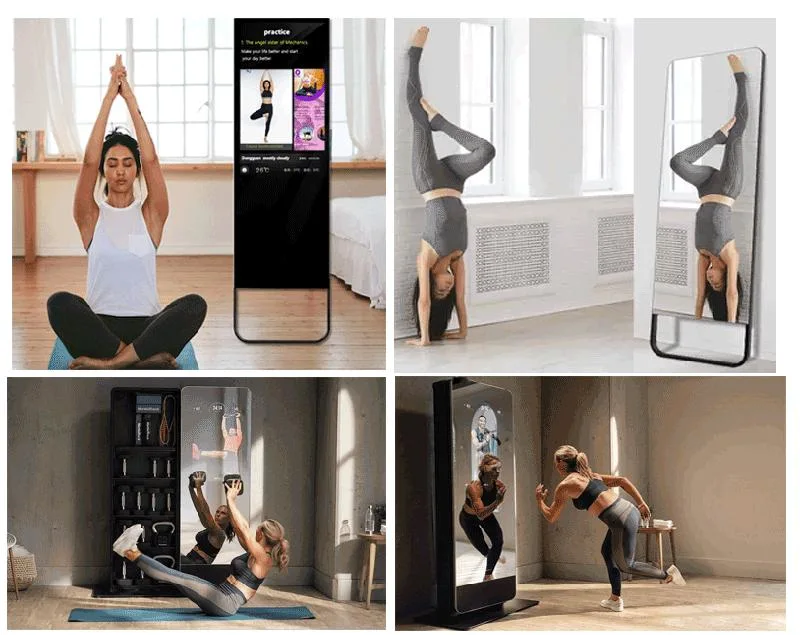 43 Inch Interactive TV Smart Mirror Glass Magic Mirror Fitness Mirror for Gym Yoga Equipment