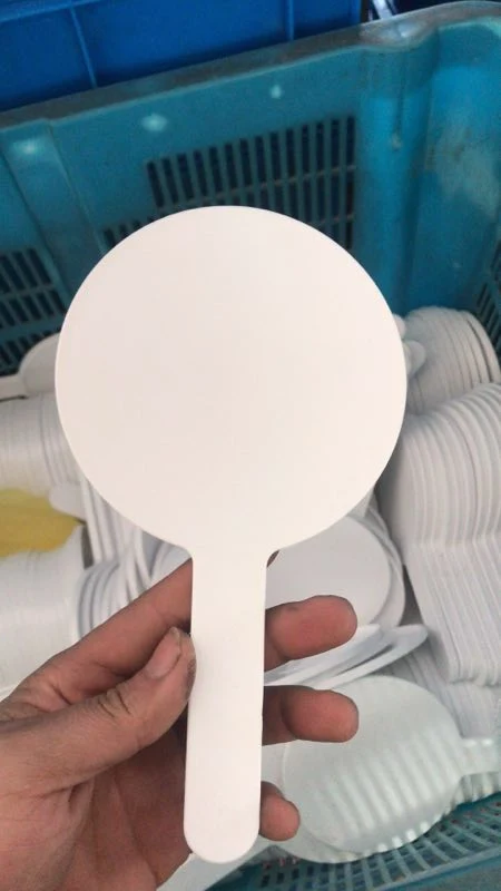 Plastic One Side Square and Round Shape Mirror Personalized Folding Custom Logo Long Hand Cosmetic Makeup Mirror