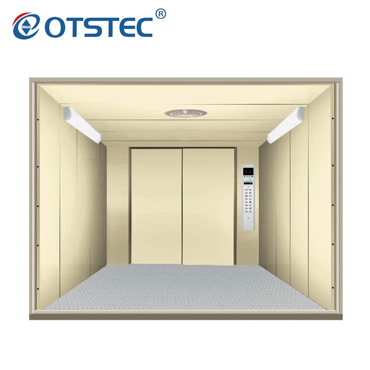 Guaranteed Quality Large Space Warehouse Cargo Painted Steel Freight Elevator