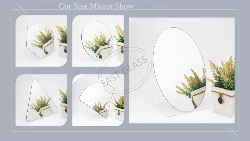 4mm 5mm 6mm Decorative Long Silver Rectangular Wall Mirror