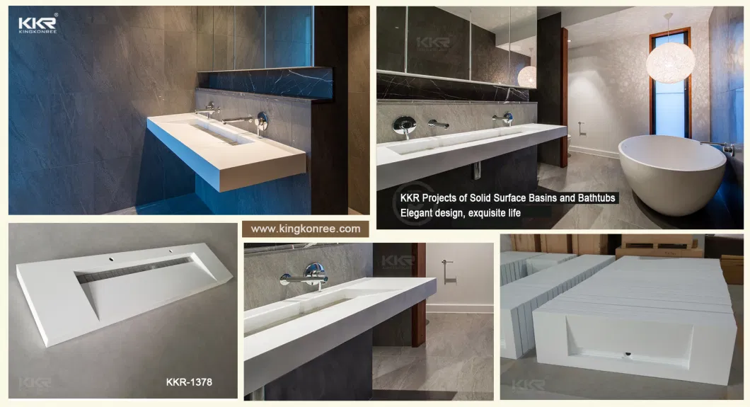 Hotel Bathroom Above Countertop Lavabo Solid Surface Stone Basin