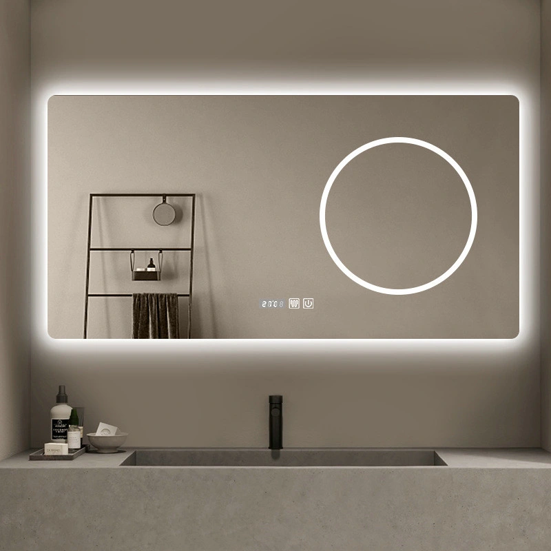 New Type Wall Mounted Decorative Frameless Rectangle and Round LED Mirror