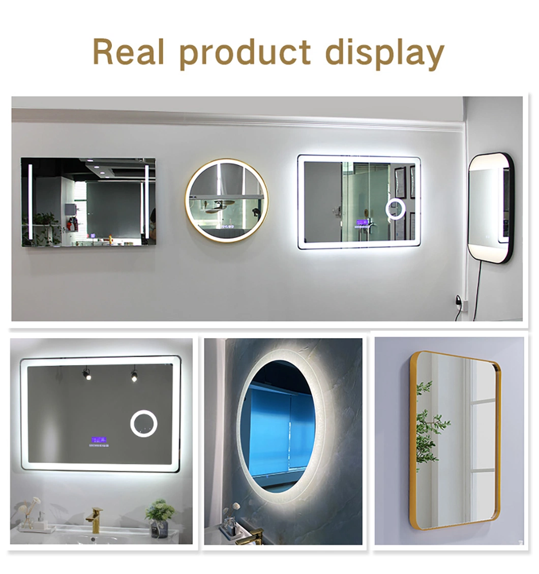 Customized LED Backlit Round Anti-Fog Frameless LED Lighted Hotel Luxury Bathroom Mirror