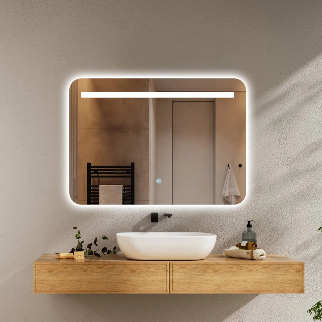 Smart Round Backlit with LED Light Frameless Bathroom Mirror