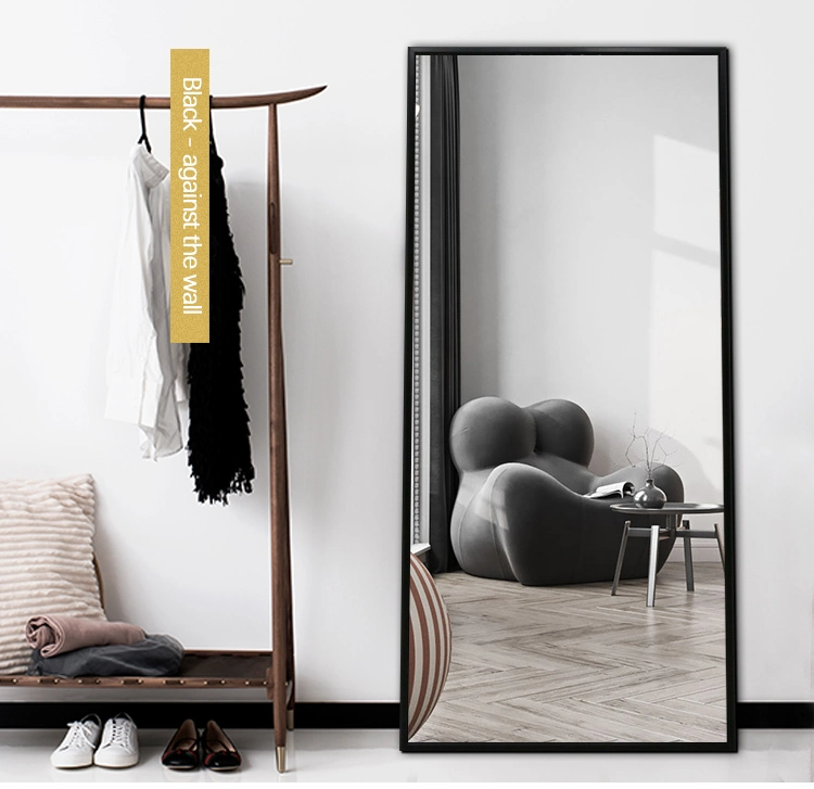 Anti-Explosion Full Length Aluminum Framed Free Standing Dressing Floor Mirror