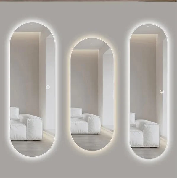 Factory Custom Full-Length LED Mirror Large Long Whole Body Floor Mirrors Standing Mirror