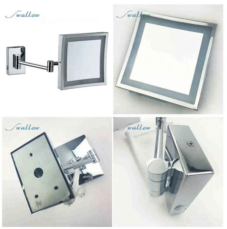 Swallow Cosmetic Makeup 5X LED Light Wall Mounted Magnifying Mirror