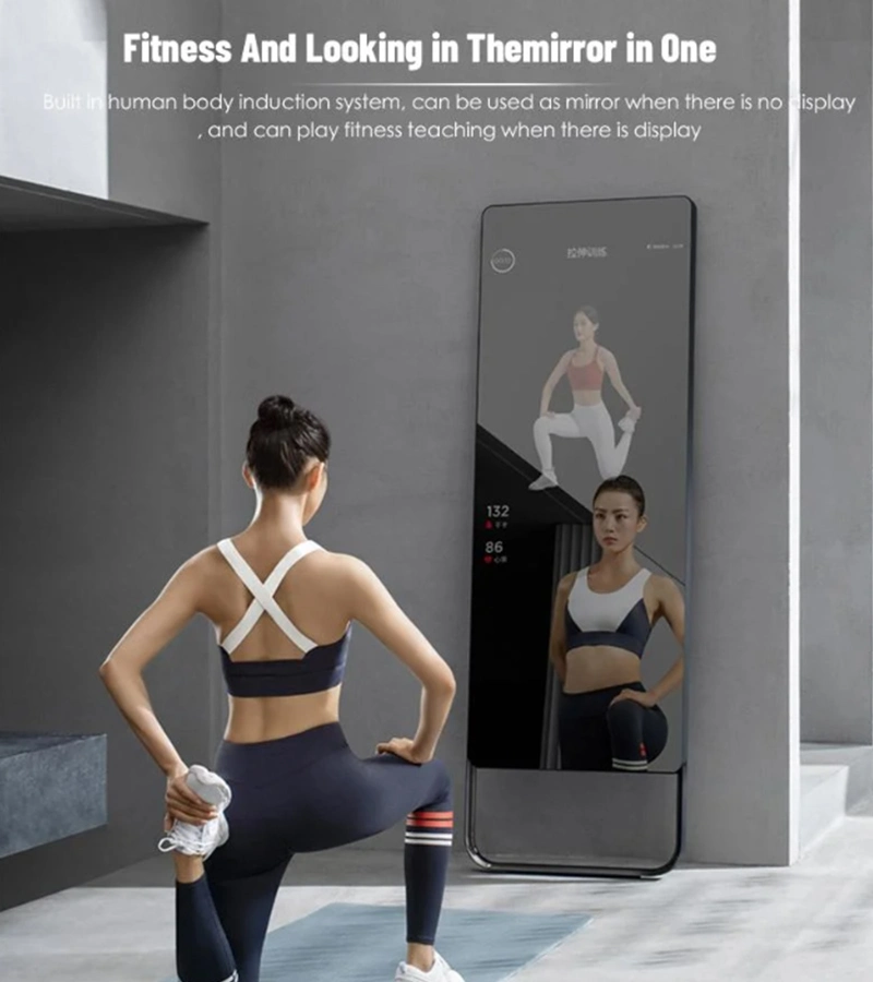 21.5 32 43 Inch Android Touch Screen Smart Magic Mirror Interactive Fitness Mirror Equipment Smart Mirror for Makeup Fitness Gym Hotel Smart Home with Camera