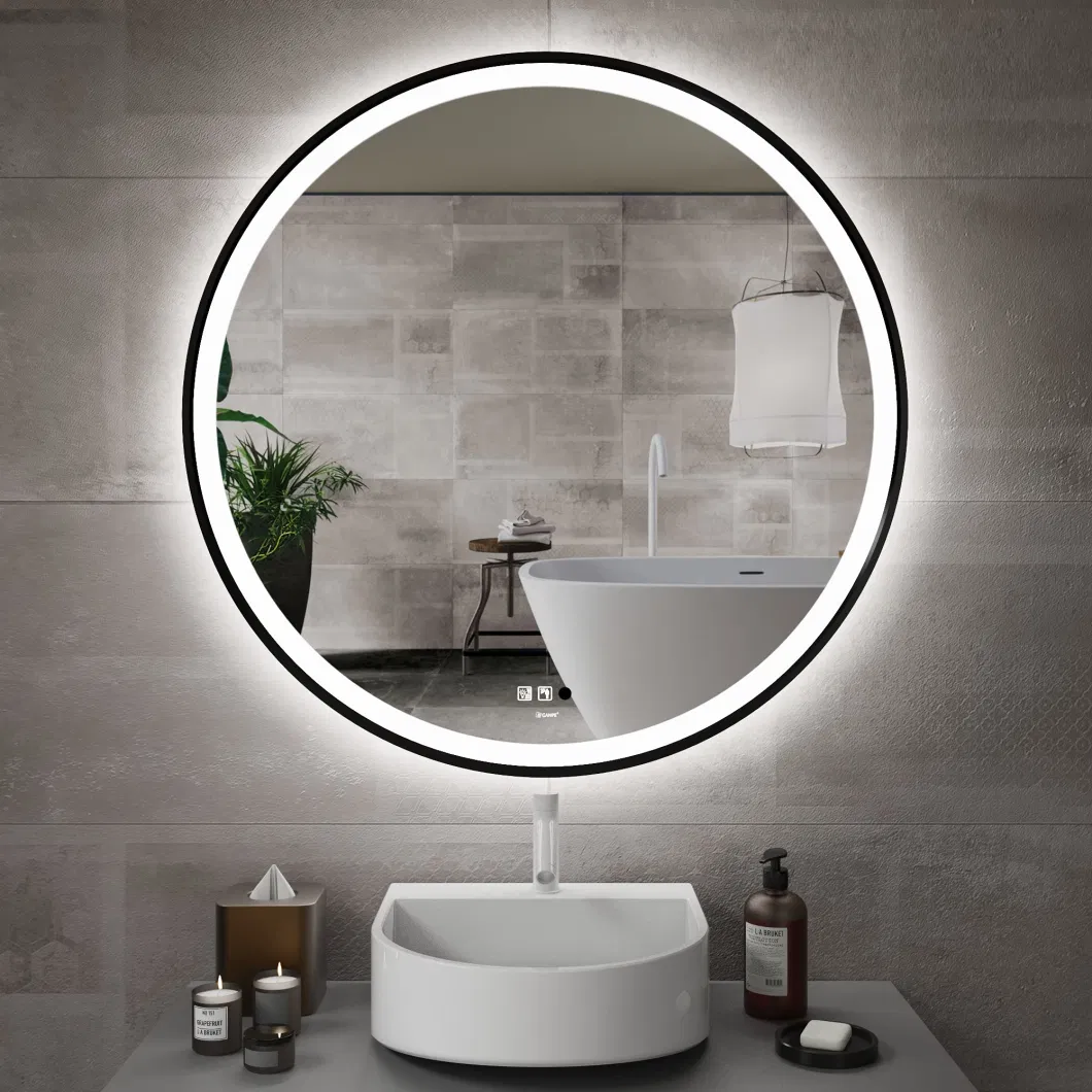 UL CE Illuminated Lighted Hotel Home Bathroom Furniture Vanity LED Mirror with Bluetooth Speaker