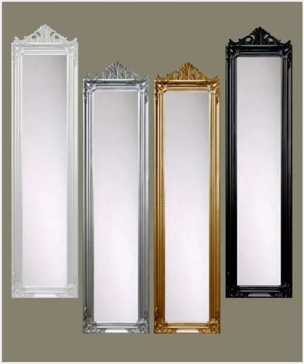 Large Wooden Silver Dressing Mirror Bathroom Hanging Wall Mirror