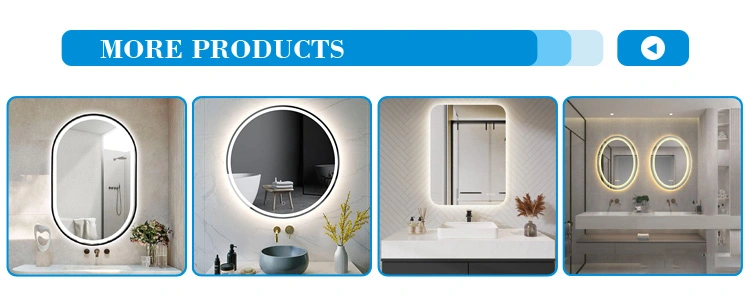 Frameless Rectangle LED Mirror Bluetooth Bathroom Mirror Interior Deco Wall Mirror