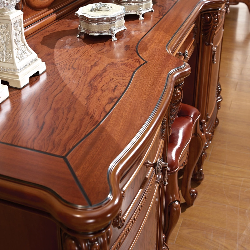 Wood Dresser Table with Dressing Mirror in Optional Furniture Color