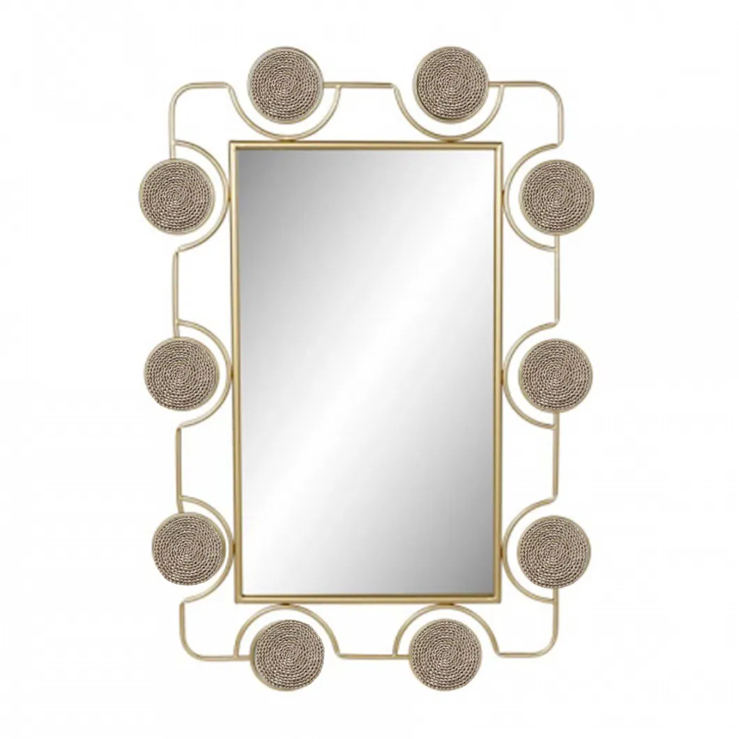 China Products/Suppliers. Home Decor Gold Black Rectangle Round Shape Metal Frame Bathroom Wall Decorative Core Husk Art Mirror